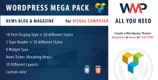 Wordpress Mega Pack for Visual Composer 1.0 1