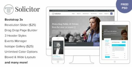 Solicitor Law Business Responsive WordPress Theme 2.4 1