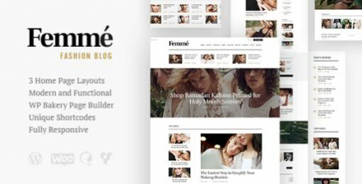Femme – An Online Magazine & Fashion Blog WordPress Theme 1.3.7 1