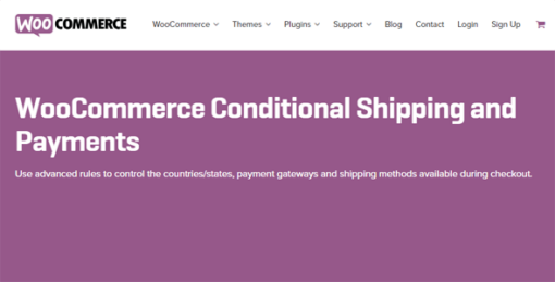 WooCommerce Conditional Shipping and Payments 1.15.6 1