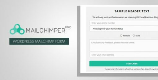 MailChimper PRO - WordPress MailChimp Signup Form 1.8.3.4 1