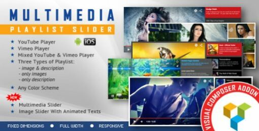 Multimedia Playlist Slider for WPBakery Page Builder 2.1 1