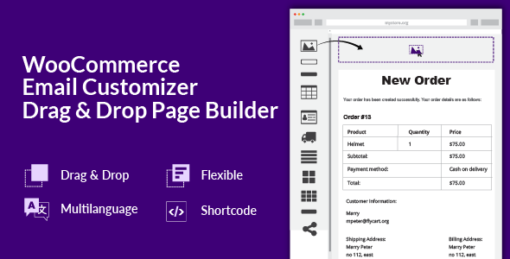 WooCommerce Email Customizer with Drag and Drop Email Builder 1.5.16 1