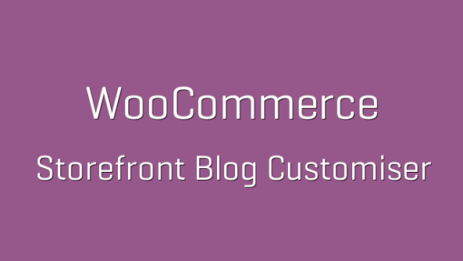 Storefront Blog Customiser 1.3.0 1