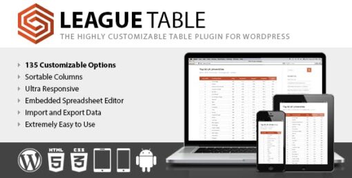 League Table WordPress Plugin 2.18 1