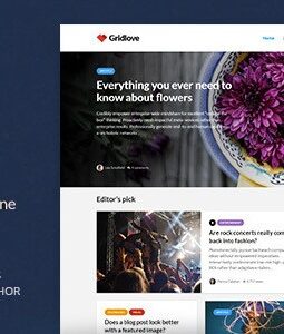 Gridlove – Tema WordPress para notícias e revistas com estilo criativo 2.1.1