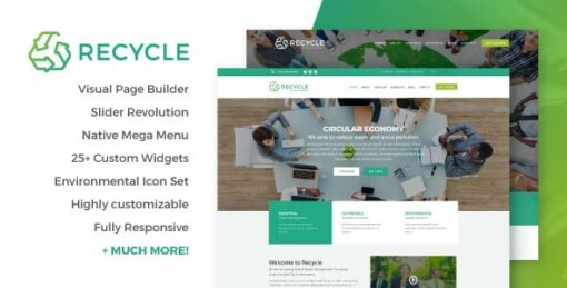 Recycle – Environmental & Green Business WordPress Theme 1.9.1 1