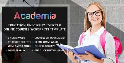 Academia – Education Center WordPress Theme 3.7 1