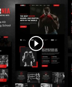 Boxernia - Boxing and martial arts school elementor template kit