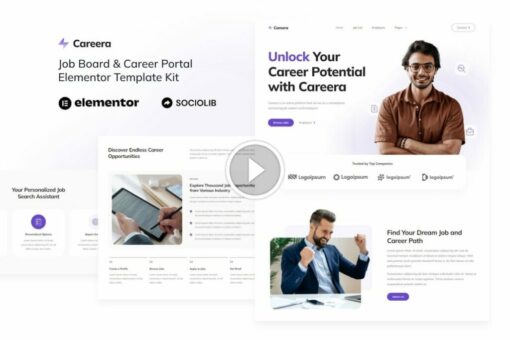 Careera - Kit de plantilla Elementor para portal de empleo y portal de carrera 1