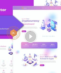 Coinyx: cryptocurrency Blockchain template kit and Bitcoin Elementor