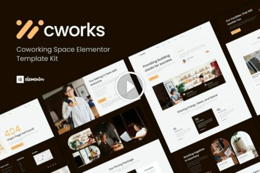 Cworks - Kit de plantillas de Elementor de espacio de coworking 1