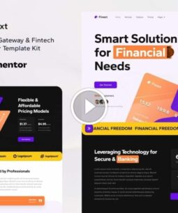 Finext - Pasarela de pago y kit de plantilla Elementor Fintech