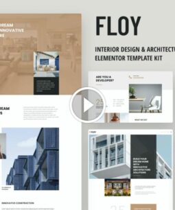 Floy – Kit de plantilla Elementor de diseño de interiores y arquitectura