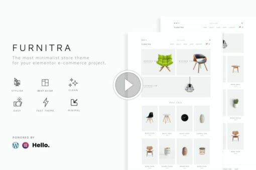 Furnitra - Kit de plantilla Elementor de comercio electrónico moderno 1
