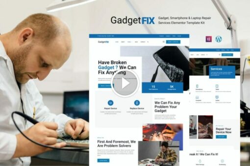 GadgetFIX: kit de plantillas de servicios de reparación de dispositivos, teléfonos inteligentes y computadoras portátiles 1