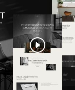 Intect: Elementor interior design and architecture template kit