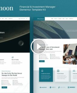 Investmoon: Elementor template kit for finance and investment manager