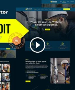 Kit de plantilla Elementor Pro de Detroit - Compañía eléctrica