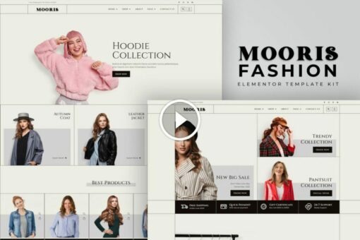 Mooris - Kit de plantillas de Elementor de moda de WooCommerce 1