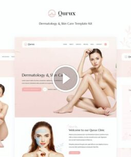 Qurux: kit de plantilla Elementor para dermatología y cuidado de la piel