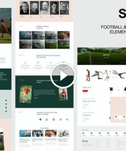 Shippo - Kit de plantilla Elementor de la academia de fútbol y deportes