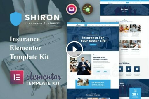 Shiron - Kit de plantillas de Elementor de seguros 1