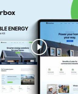 Solarbox: kit de plantillas de elementor de energía solar y renovable
