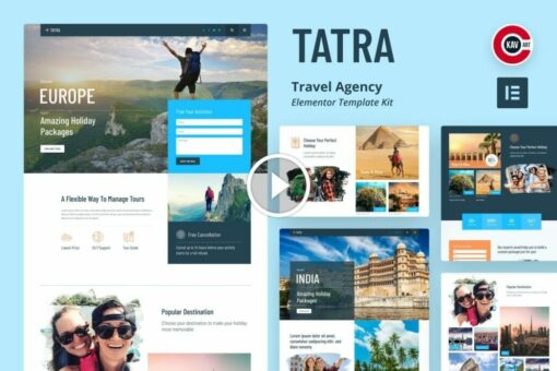 Tatra: kit de plantilla Elementor para agencias de viajes 1