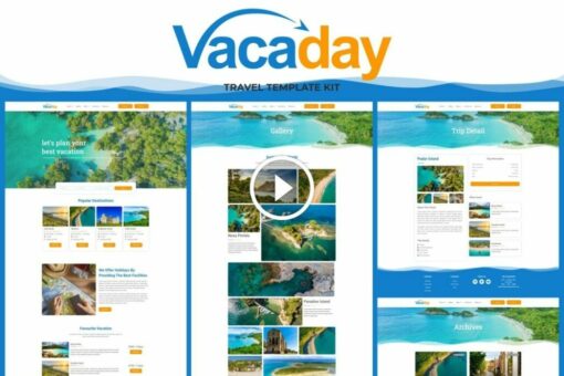 Vacaday - Kit de plantillas Elementor para agencias de viajes 1