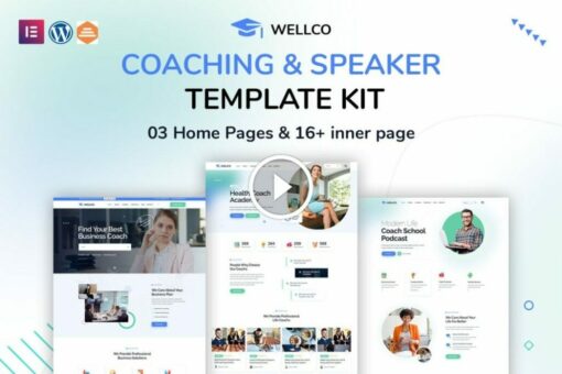 Wellco - Kit de plantilla Elementor de coaching y orador 1