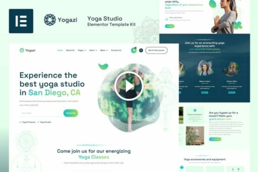 Yogazi - Kit de plantillas de Yoga Studio Elementor Pro 1
