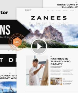Zamans - Kit de plantillas para Elementor Pro de la cartera de pintura personal