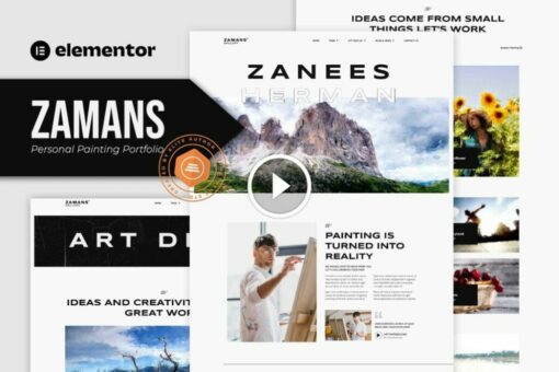 Zamans - Kit de plantillas para Elementor Pro de la cartera de pintura personal 1