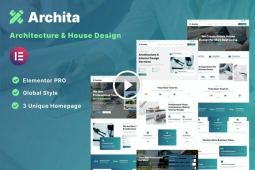 Archita – Kit de plantillas Elementor de arquitectura y diseño de interiores 1