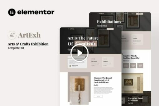 Artexh - Kit de plantilla Elementor para exposición de artes y oficios 1