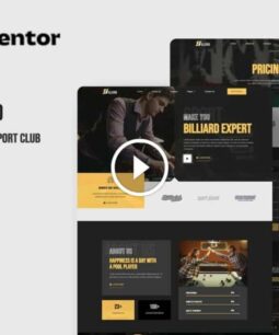 Billierd - Kit de modelos Elementor para escola de bilhar e clube esportivo