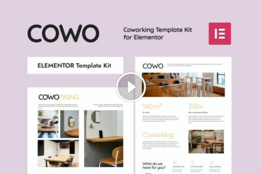 COWO - Kit de plantilla Elementor de coworking 1