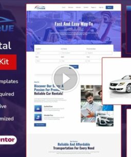 CarQue: kit de plantilla Elementor de alquiler de automóviles y servicios para automóviles