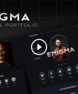 Enigma: kit de plantillas de Elementor de cartera personal