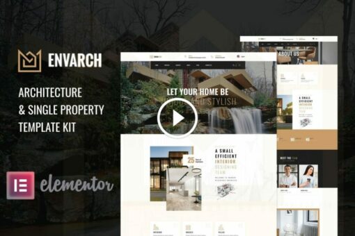 EnvArch: kit de plantillas de Elementor de arquitectura y propiedad única 1
