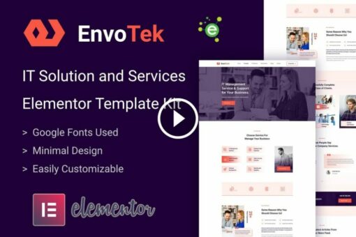 EnvoTek: kit de plantillas Elementor para soluciones y servicios de TI 1