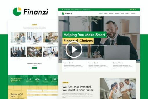 Finanzi: kit de plantillas Elementor de finanzas y negocios 1