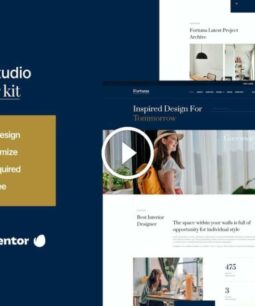 Fortuna - Kit de plantilla de Elementor de servicio de diseño de interiores
