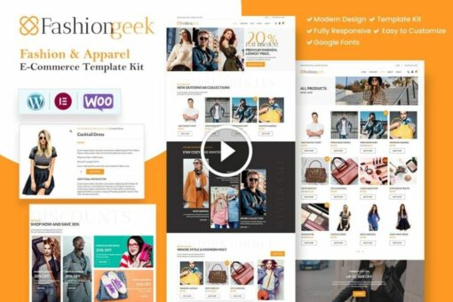 Fashion Geek: kit de plantillas para elementos de moda de WooCommerce 1