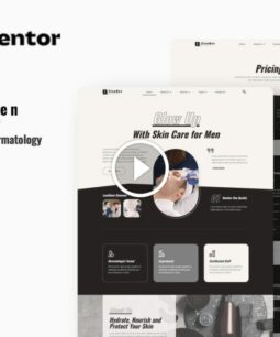 Glowmen – Kit de plantillas Elementor para cuidado de la piel y dermatología para hombres