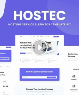 Hostec - Kit de plantilla Elementor de servicio de alojamiento