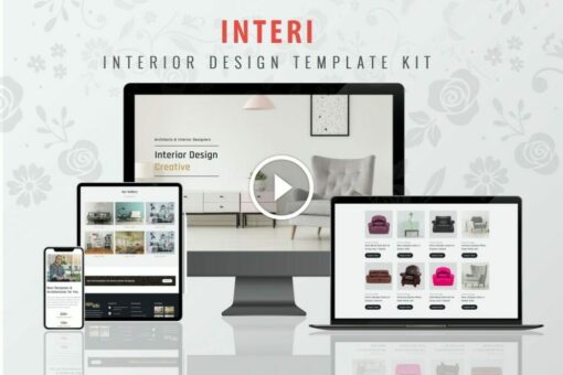 Interi - Kit de plantillas de Elementor de diseño de interiores 1
