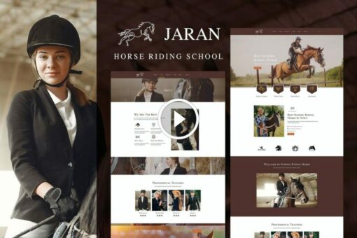 Jaran - Kit de plantilla Elementor para escuela de equitación 1
