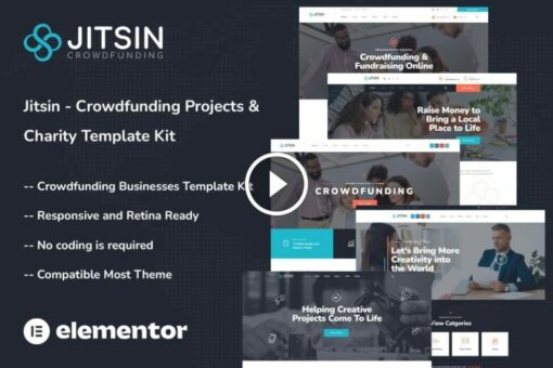 Jitsin – Kit de plantillas para proyectos de crowdfunding y organizaciones benéficas 1